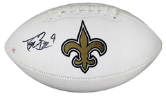 Drew Brees New Orleans Saints Signed Autographed White Panel Logo Football PAAS COA