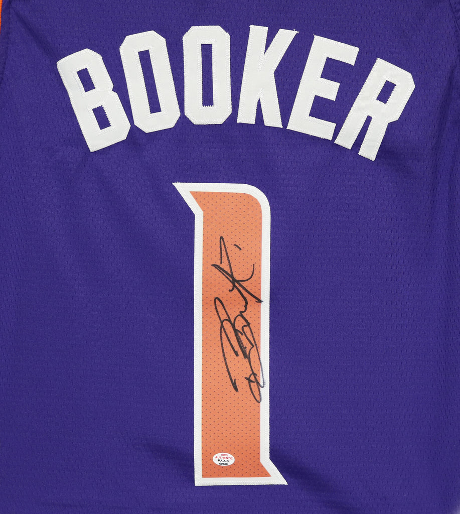 Devin Booker Phoenix Suns Signed Autographed Purple Jersey –