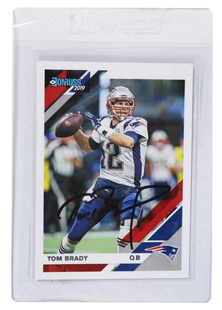 Tom Brady New England Patriots Autographed 2019 Donruss Football
