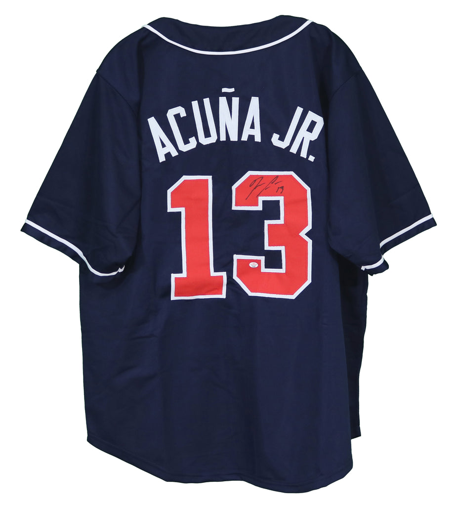 Ronald Acuna Jr. Atlanta Braves Signed Autographed Blue #13 Jersey COA –