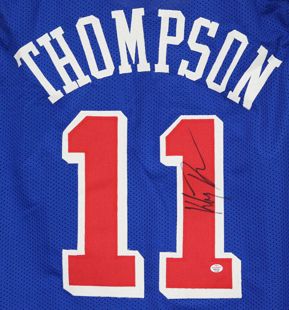 Klay Thompson Autographed Golden State Custom Basketball Jersey