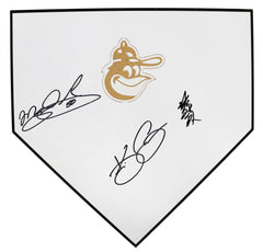 Kevin Gausman, Chen Wei-Yin and Miguel Gonzalez Baltimore Orioles Signed Autographed Engraved Logo Home Plate