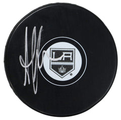 Anze Kopitar Los Angeles Kings Signed Autographed Kings Logo NHL Hockey Puck Global COA with Display Holder