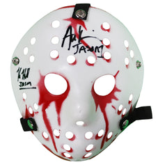 Kane Hodder and Ari Lehman Signed Autographed Friday The 13th Jason Mask Five Star Grading COA
