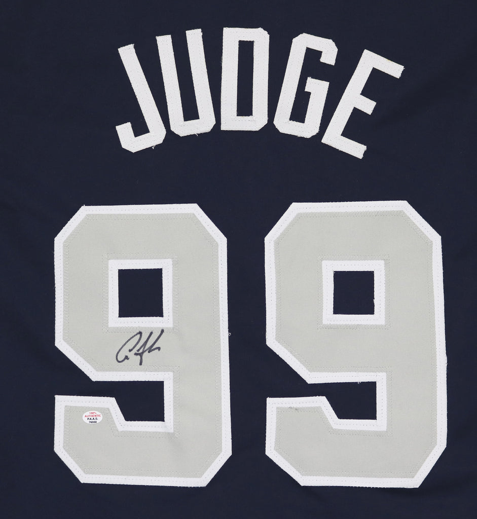 Aaron Judge New York Yankees Signed Autographed Blue #99 Custom Jersey –