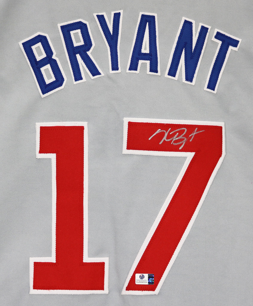 Kris Bryant Chicago Cubs Signed Autographed Custom Gray #17 Jersey