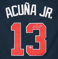Ronald Acuna Jr. Atlanta Braves Signed Autographed Blue #13 Jersey PAAS COA