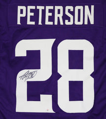 Adrian Peterson Minnesota Vikings Signed Autographed Purple #28 Custom Jersey PAAS COA