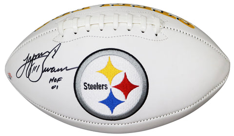 Lynn Swann Pittsburgh Steelers Signed Autographed White Panel Logo Football PAAS COA