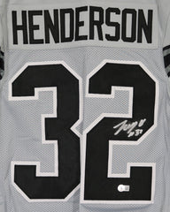 TreVeyon Henderson Ohio State Buckeyes Signed Autographed Gray #32 Custom Jersey Beckett Witness Certification