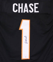 Ja'Marr Chase Cincinnati Bengals Signed Autographed Black #1 Custom Jersey PAAS COA