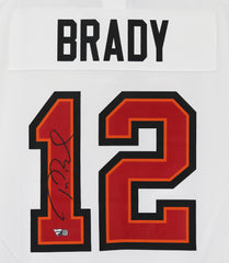 Tom Brady Tampa Bay Buccaneers Signed Autographed White #12 Jersey Fanatics Certification
