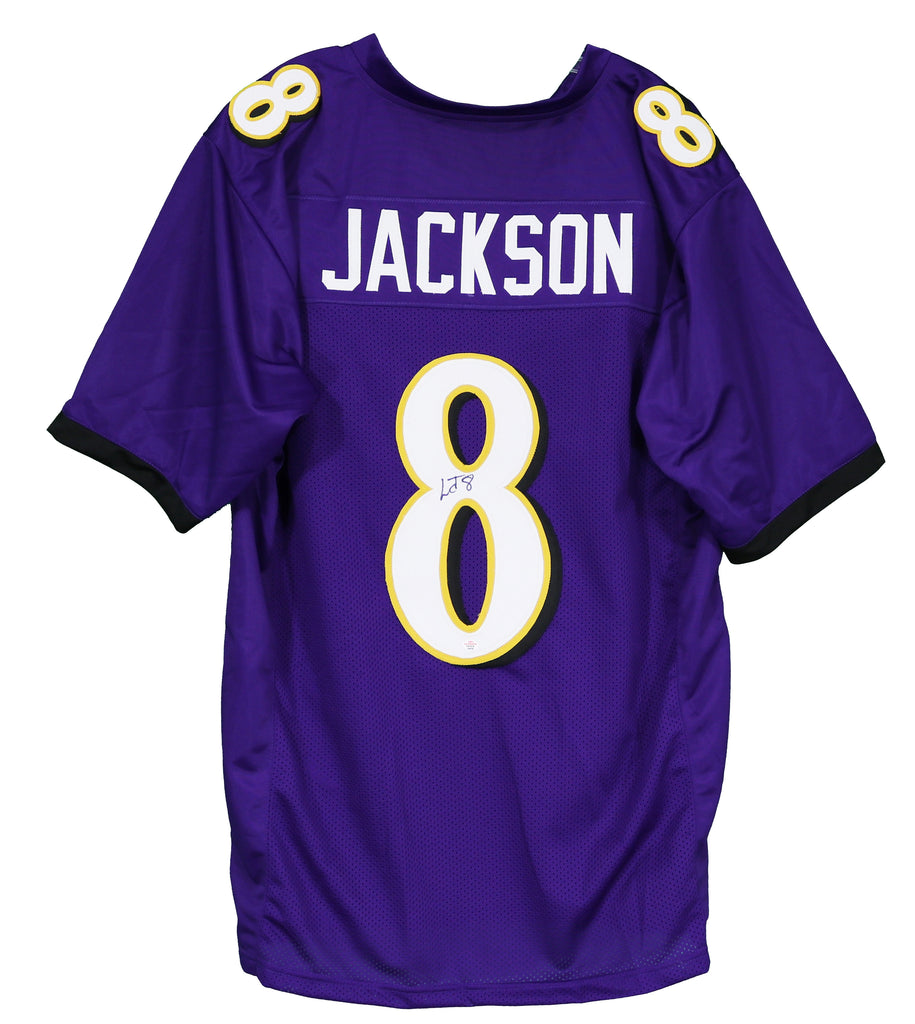 Lamar Jackson Autographed Baltimore (Purple #8) Custom Jersey - JSA – Palm  Beach Autographs LLC