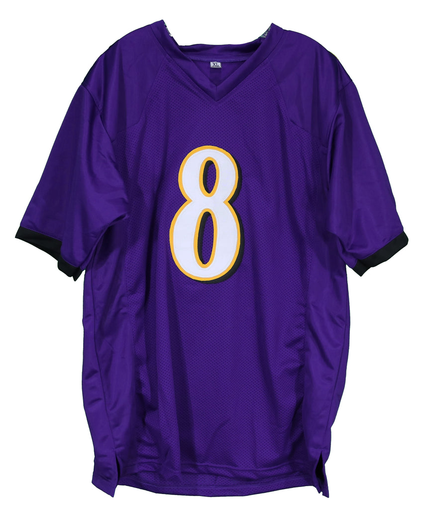 Lamar Jackson Autographed Baltimore (Purple #8) Custom Jersey