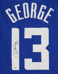 Paul George Los Angeles Clippers Signed Autographed Blue #13 Custom Jersey PAAS COA