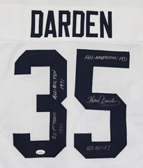 Thom Darden Michigan Wolverines Signed Autographed White #35 Custom Jersey Five Star Grading COA