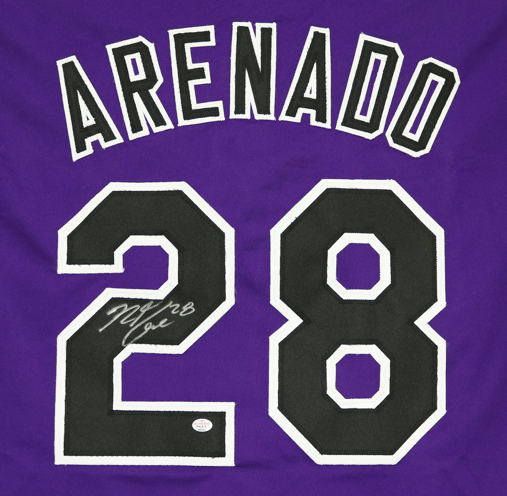 Nolan Arenado Colorado Rockies Signed Autographed Purple Custom