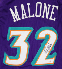 Karl Malone Utah Jazz Signed Autographed Purple #32 Custom Jersey PAAS COA