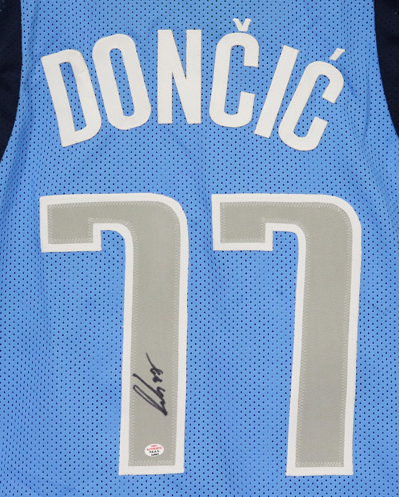 Luka Doncic Autographed NBA 75th Anniversary Dallas Mavericks City