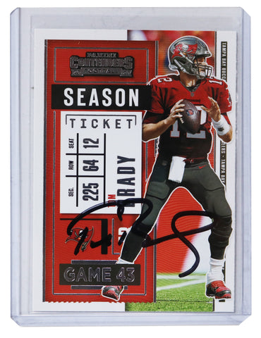 Tom Brady Tampa Bay Buccaneers Signed Autographed 2020 Panini Contenders #12 Football Card Heritage Authentication COA
