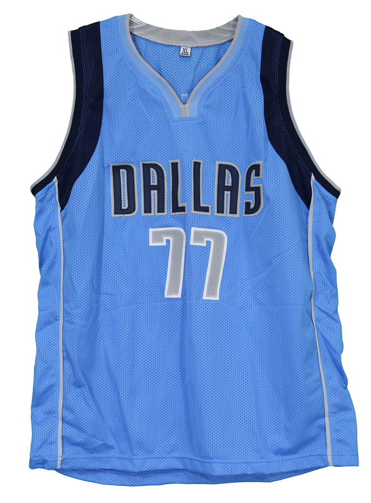 Luka Doncic Dallas Mavericks Signed Autographed Blue #77 Custom