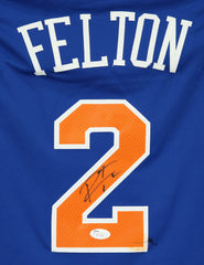 Raymond Felton New York Knicks Signed Autographed Blue #2 Jersey JSA COA