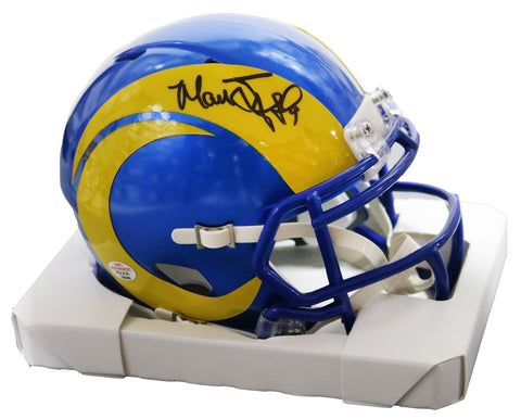 Matthew Stafford Los Angeles Rams Signed Autographed Football Mini Helmet PAAS COA