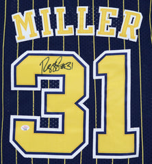 Reggie Miller Indiana Pacers Signed Autographed Blue Pinstripe #31 Jersey PAAS COA