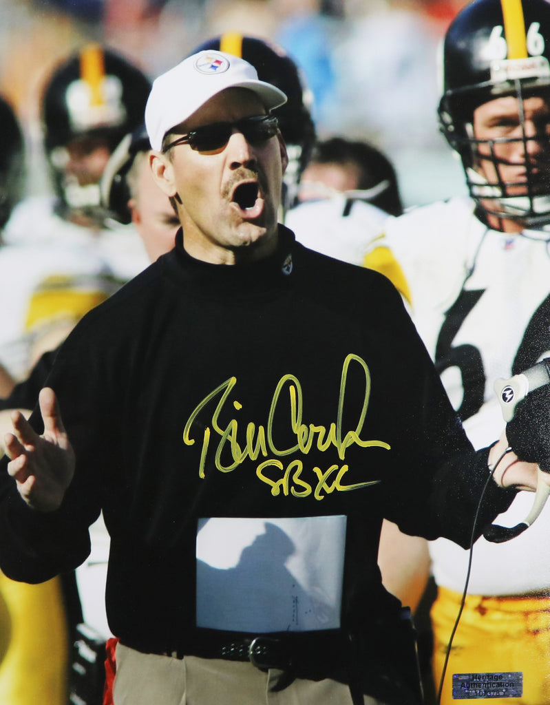 Bill Cowher Pittsburgh Steelers Signed Autographed 8x10 Sideline