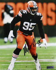 Myles Garrett Cleveland Browns Signed Autographed 8" x 10" Photo Heritage Authentication COA