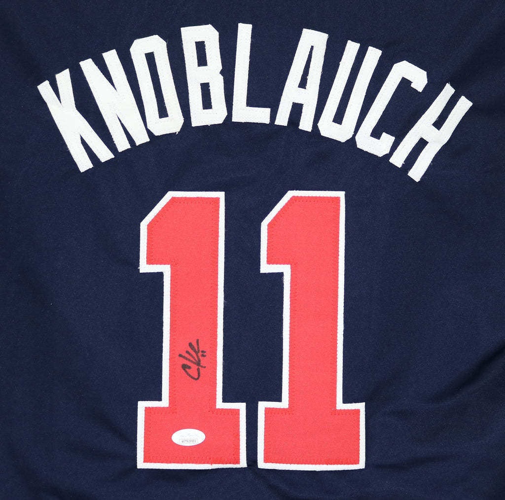 Chuck Knoblauch Minnesota Twins Signed Autographed Blue Custom