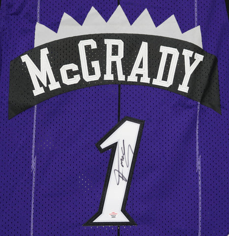 Tracy McGrady Toronto Raptors Signed Autographed Purple #1 Jersey PAAS COA