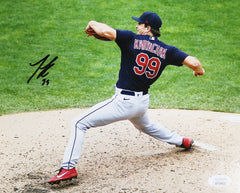 James Karinchak Cleveland Indians Signed Autographed 8" x 10" Photo JSA Witnessed COA