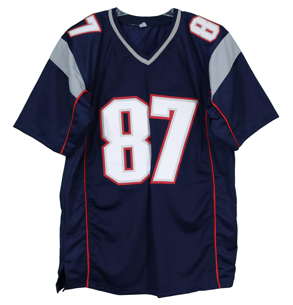 Rob Gronkowski New England Signed Autograph Custom White Jersey