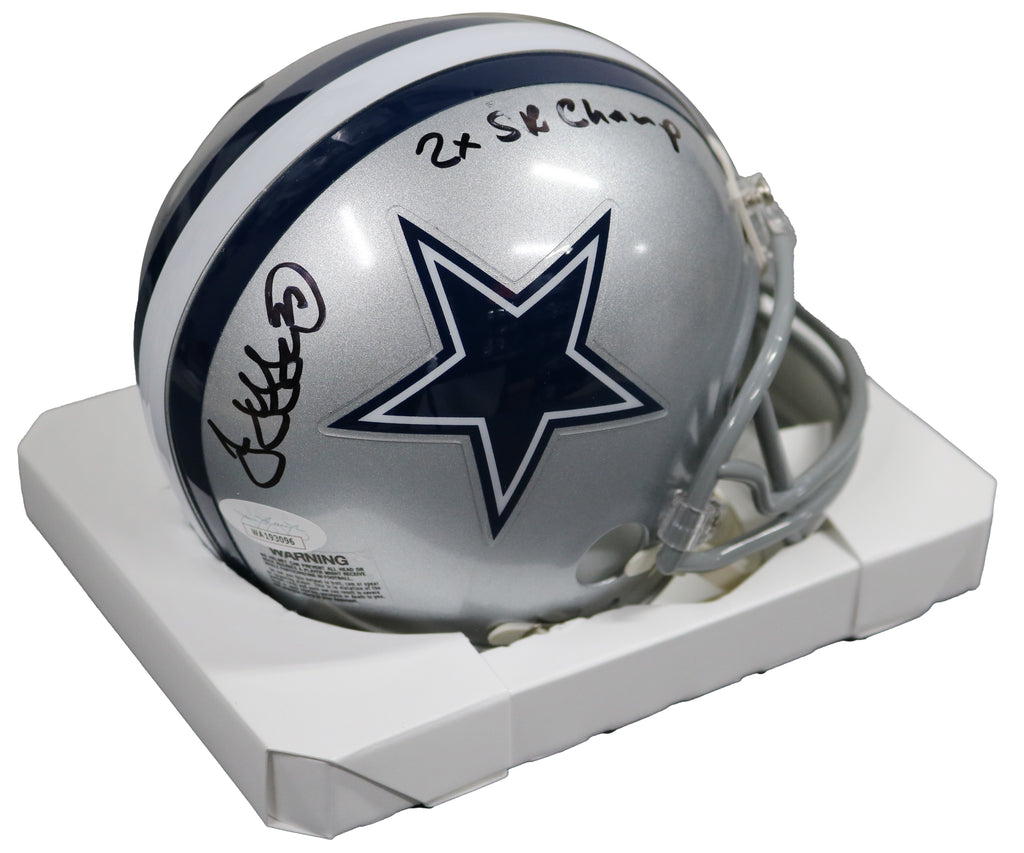 Jim Jeffcoat Dallas Cowboys Signed Autographed Football Mini Helmet –