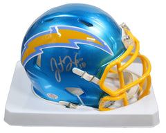 Justin Herbert Los Angeles Chargers Signed Autographed Flash Blue Speed Mini Helmet PAAS COA