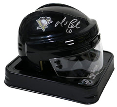Mario Lemieux Pittsburgh Penguins Signed Autographed Black Hockey Mini Helmet PAAS COA