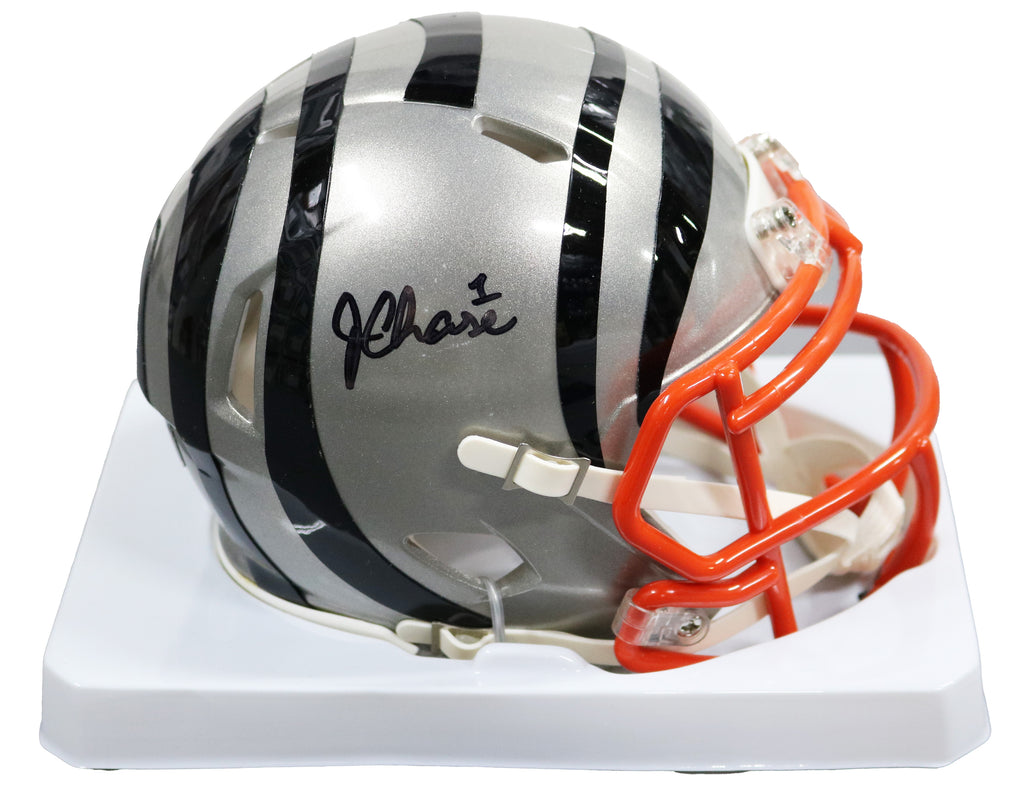 Ja'Marr Chase Cincinnati Bengals Signed Autographed Flash Mini Helmet –