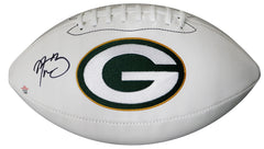 Aaron Rodgers Green Bay Packers Signed Autographed White Panel Logo Football PAAS COA