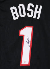 Chris Bosh Miami Heat Signed Autographed Black #1 Custom Jersey PAAS COA
