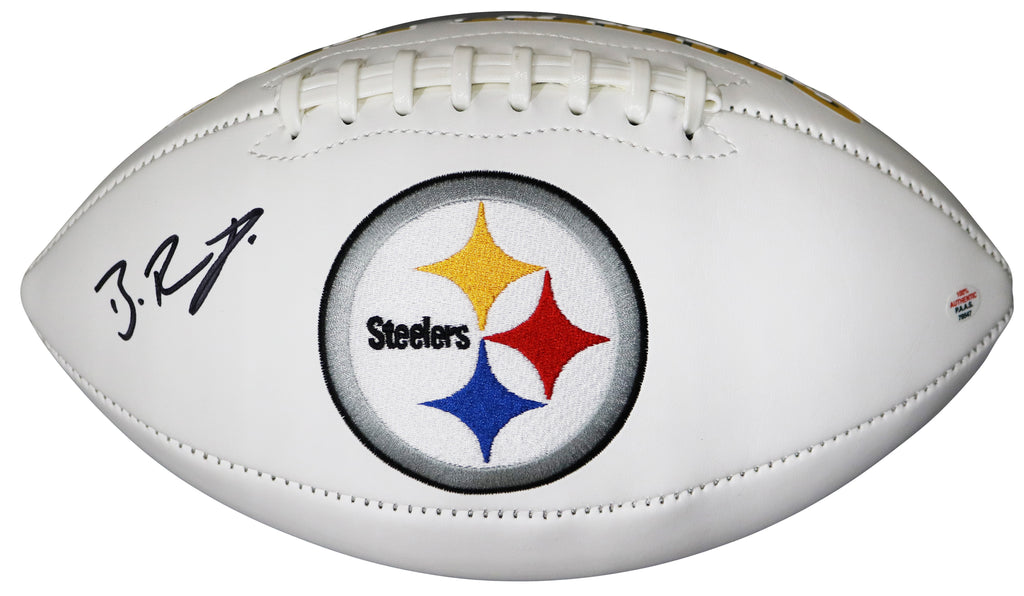 Ben Roethlisberger Pittsburgh Steelers Autographed Logo Football –