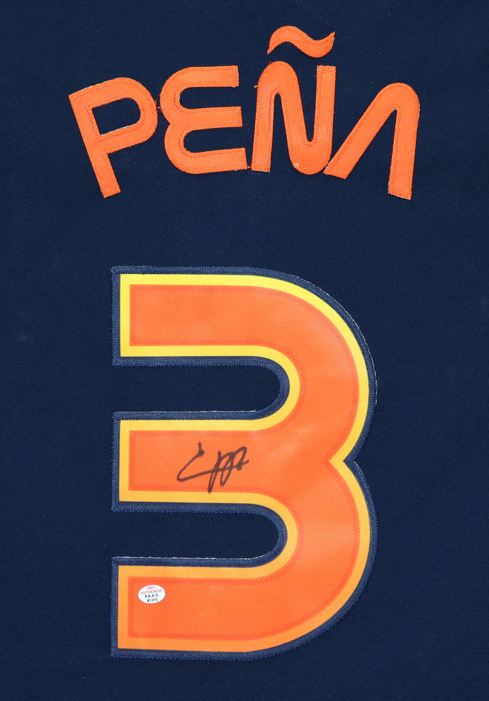 Jeremy Pena Houston Astros Signed Autographed Blue City #3 Jersey –