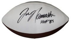 Joe Namath New York Jets Signed Autographed White Panel Logo Football Global COA - BLEMISH