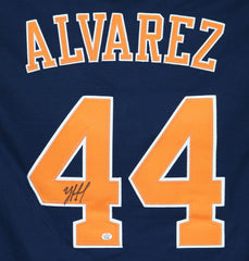 Yordan Alvarez Houston Astros Signed Autographed Blue #44 Jersey PAAS COA