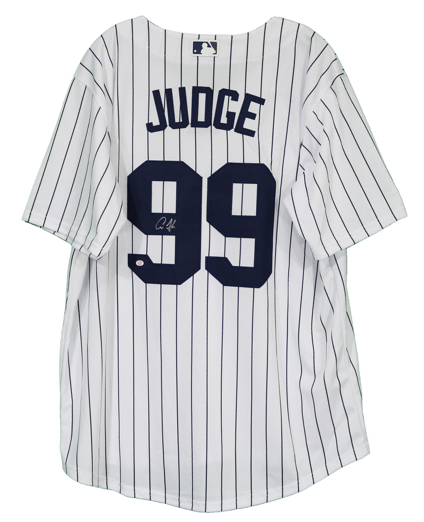 New York Yankees Aaron Judge Jersey White Pinstripes Mens Baseball