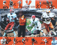 Cleveland Browns Kardiac Kids Signed Autographed 11" x 14" Photo Witnessed Global COA Sipe Newsome