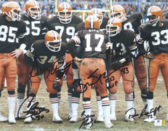 Cleveland Browns Kardiac Kids Signed Autographed 11" x 14" Photo Witnessed Global COA 7 Autographs Sipe