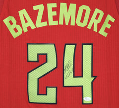 Kent Bazemore Atlanta Hawks Signed Autographed Red #24 Jersey JSA COA