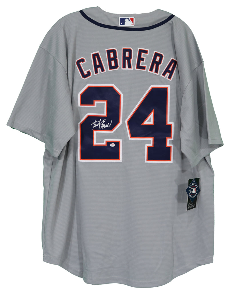FRAMED Autographed/Signed MIGUEL CABRERA 33x42 Detroit Grey Jersey