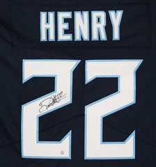 Derrick Henry Tennessee Titans Signed Autographed Navy Blue #22 Jersey PAAS COA